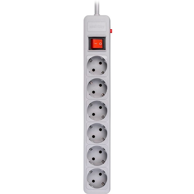 Сетевой фильтр SmartBuy SBSP-6-50-G, 5 м, Серый детальное изображение - 2
