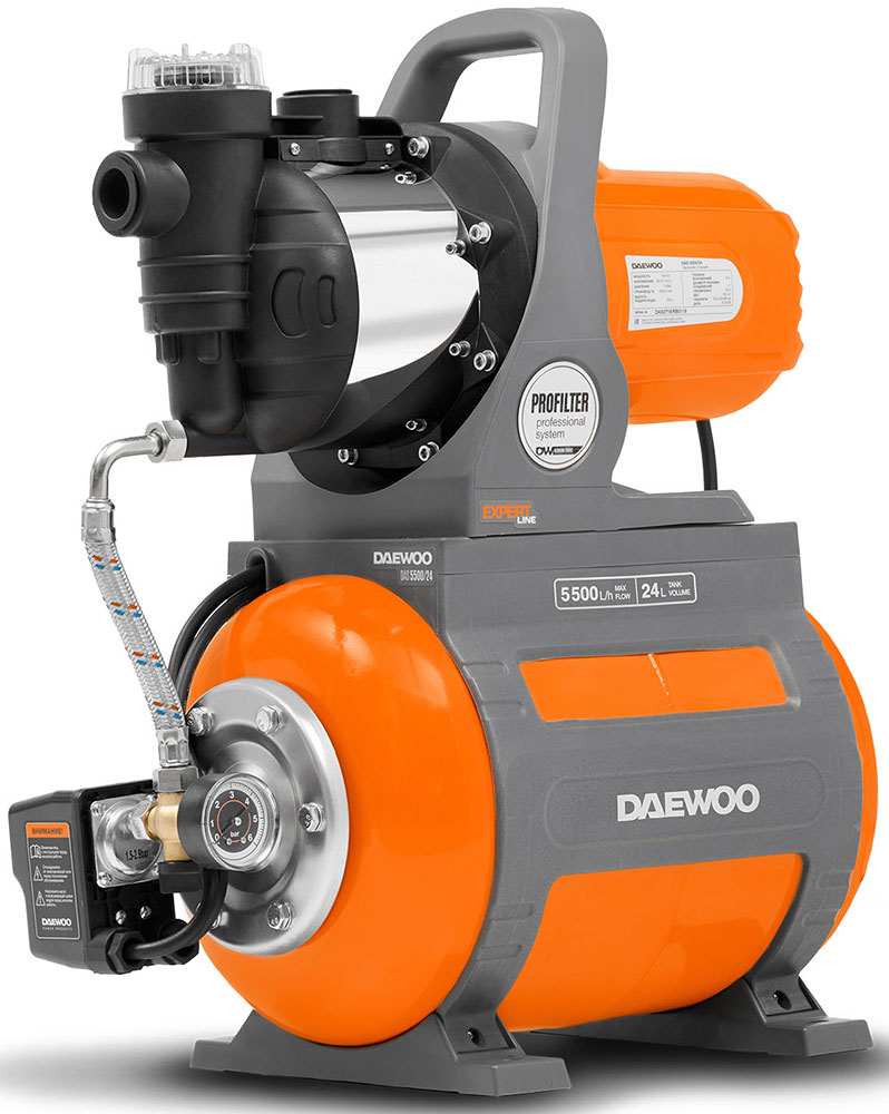 Насос Daewoo Power Products DAS 5500/24, 92 л/мин, 25 мм, напор 50 м, d=25 мм, 1400 Вт, Оранжевый детальное изображение - 2