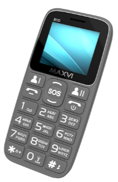 Мобильный телефон MAXVI B110, 32 Мб, Серый, Dual mini-SIM детальное изображение - 6