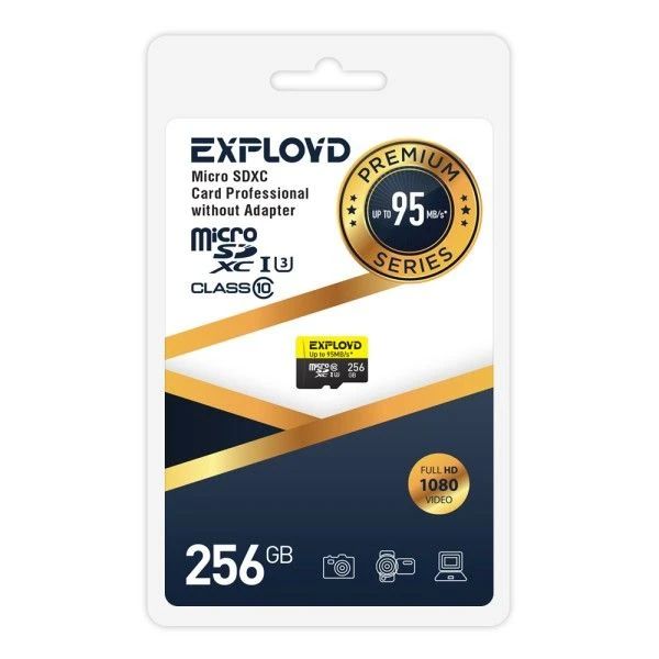 Карта памяти Exployd Premium MicroSD, 256 Гб детальное изображение - 1