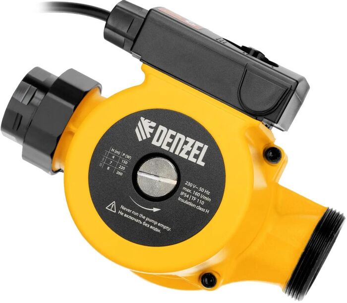 Насос Denzel CP32-8 99415, 160 л/мин, 32 мм, напор 8 м, d=32 мм, 260 Вт, Желтый №1