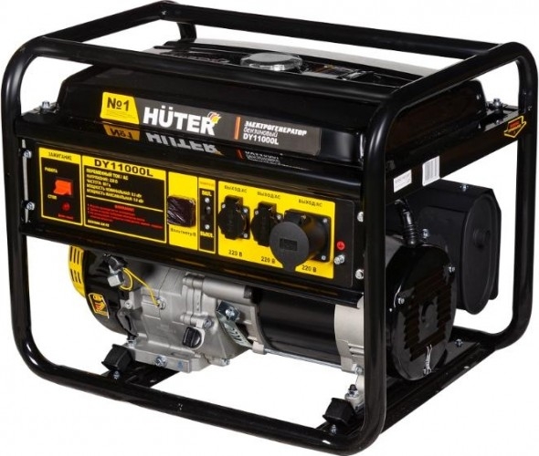 Генератор бензиновый HUTER DY11000L 64/1/71, 8.5 кВт, Черный детальное изображение - 1