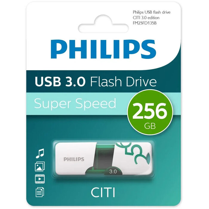 USB Flash накопитель Philips CITI3.0 256 ГБ, черный №1