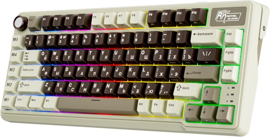 Клавиатура Royal Kludge L75, Beige Switch, Серый детальное изображение - 2