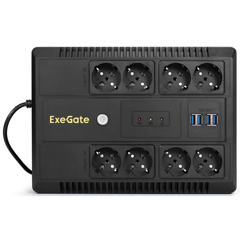 ИБП ExeGate NEO NNB-850.LED.AVR.8SH.CH детальное изображение - 2