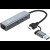 USB-концентратор Digma DHUB-LAN-4PORT, Серый вариант - 3