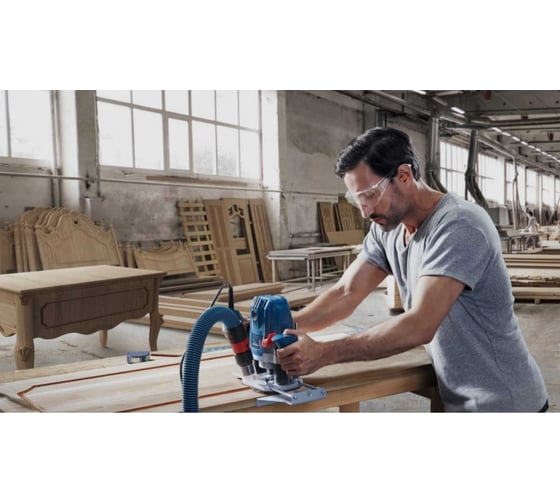 Фрезер Bosch GOF 130 06016B7080, 1300 Вт, Голубой детальное изображение - 6