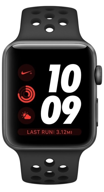 Смарт-часы Apple Watch 3 Nike+ Aluminum, 38 мм, Серый космос, Sport Band детальное изображение - 2