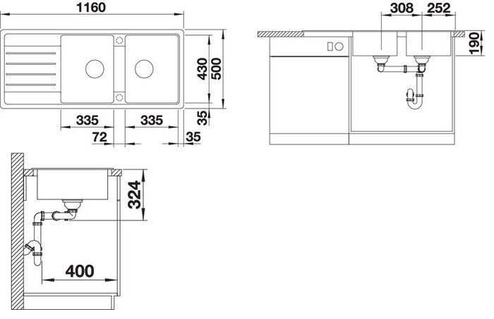 Кухонная мойка Blanco Legra 8S 523163  №7