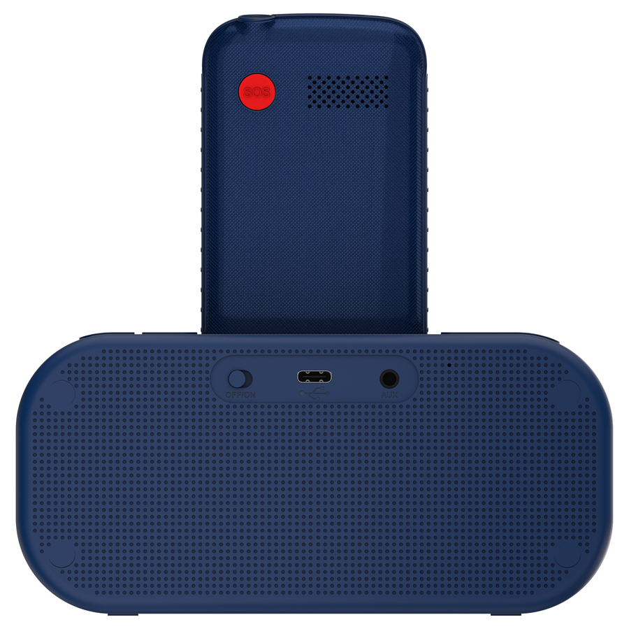 Мобильный телефон MAXVI RT-04 с док-станцией, 32 Мб, Синий, Dual mini-SIM детальное изображение - 7