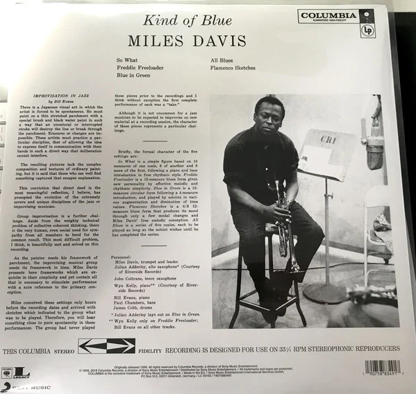 Виниловая пластинка Miles Davis – Kind Of Blue детальное изображение - 2