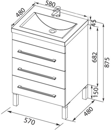Тумба под умывальник  детальное изображение - 10