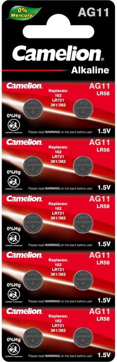 Аккумулятор / батарейка Camelion 10xAG11  детальное изображение - 1