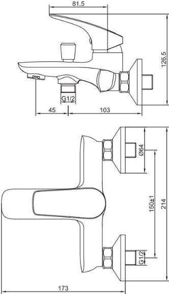 Смеситель AQUANET Atletic AF310-20C  детальное изображение - 2