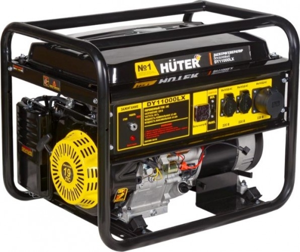 Генератор бензиновый HUTER DY11000LX 64/1/72, 8.5 кВт, Черный детальное изображение - 1