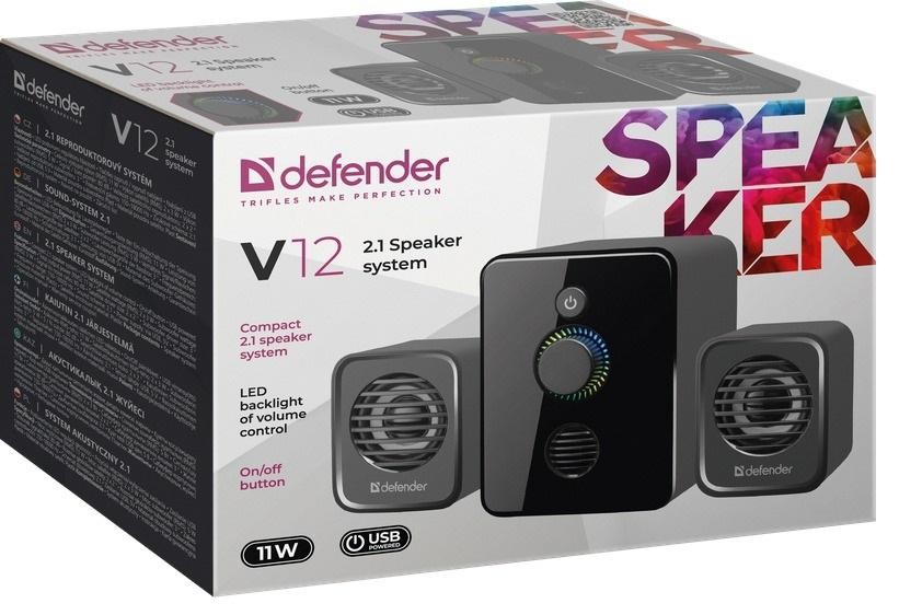Компьютерные колонки Defender V12, Черный детальное изображение - 6