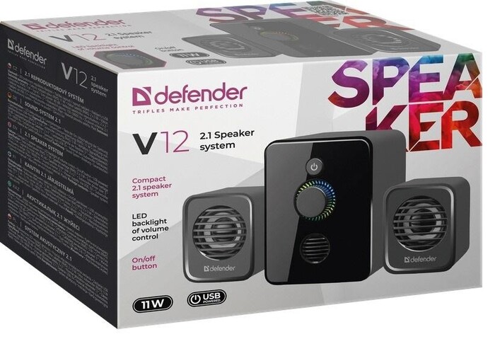 Компьютерные колонки Defender V12, Черный №6