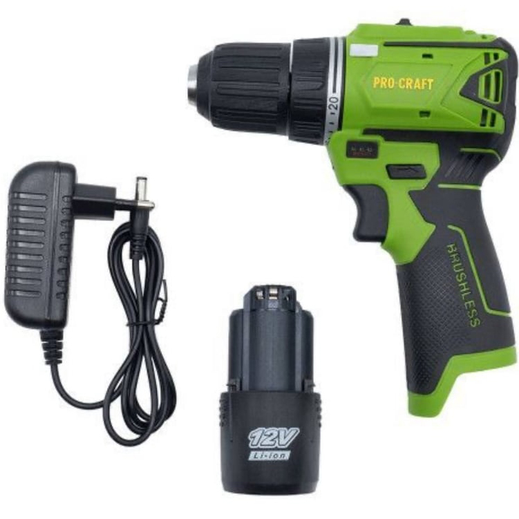 Аккумуляторная дрель-шуруповерт PROCRAFT PA12BL, 12 В, 30 Нм, 2 А·ч  детальное изображение - 3