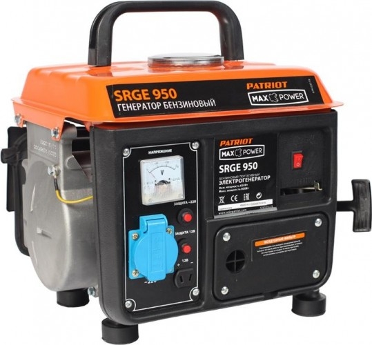 Генератор бензиновый PATRIOT MaxPower SRGE 950 474103119, 0.65 кВт, Оранжевый детальное изображение - 1