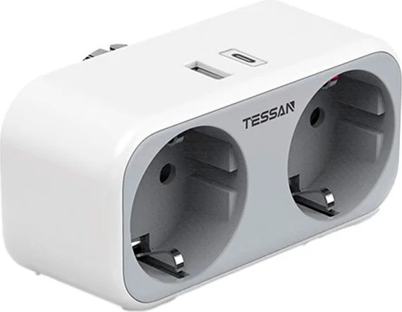 Сетевой фильтр Tessan TS-WS02DE00, Серый детальное изображение - 1