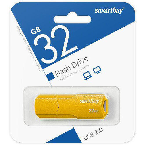 USB Flash накопитель SmartBuy  (SB32 ГБCLU-Y) 32 ГБ, желтый детальное изображение - 5