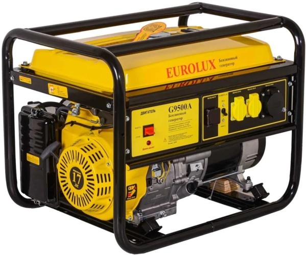 Генератор бензиновый EUROLUX G9500A 64/1/81, 7.5 кВт, Желтый детальное изображение - 1