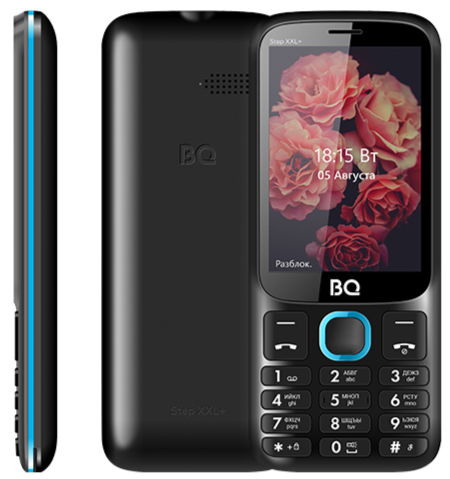 Мобильный телефон BQ 3590 Step XXL+, 64 Мб, Черный/Синий, Dual mini-SIM детальное изображение - 2