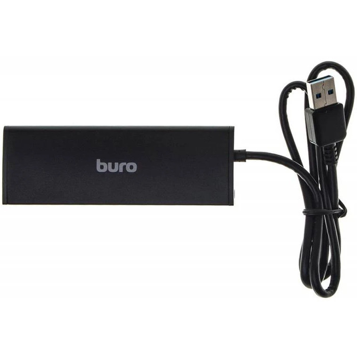 USB-концентратор Buro BU-HUB4-0.5-U3.0, Черный №1