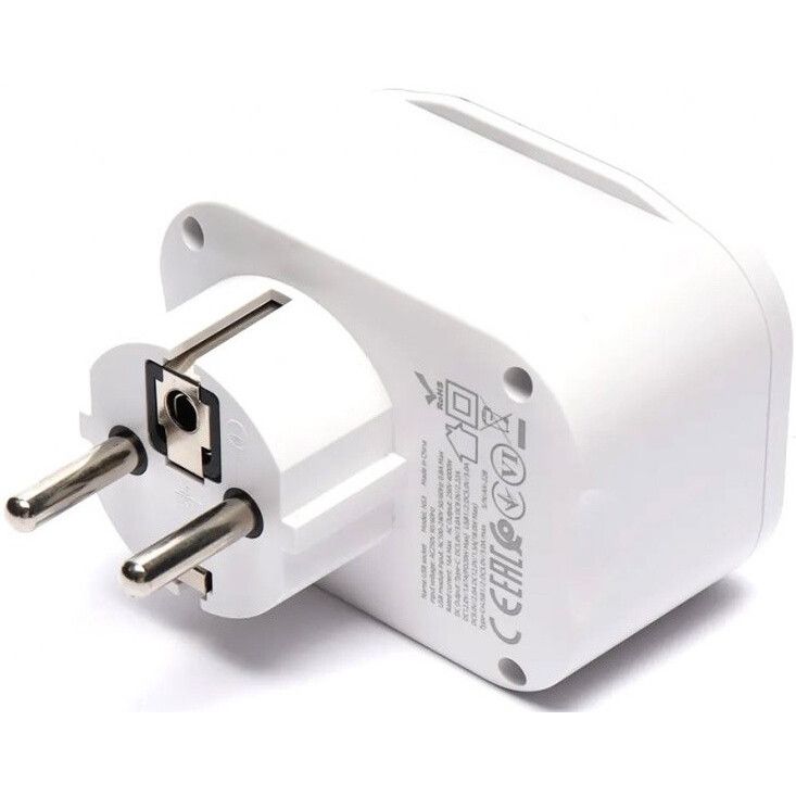 Сетевой переходник HOCO NS3, Белый детальное изображение - 3