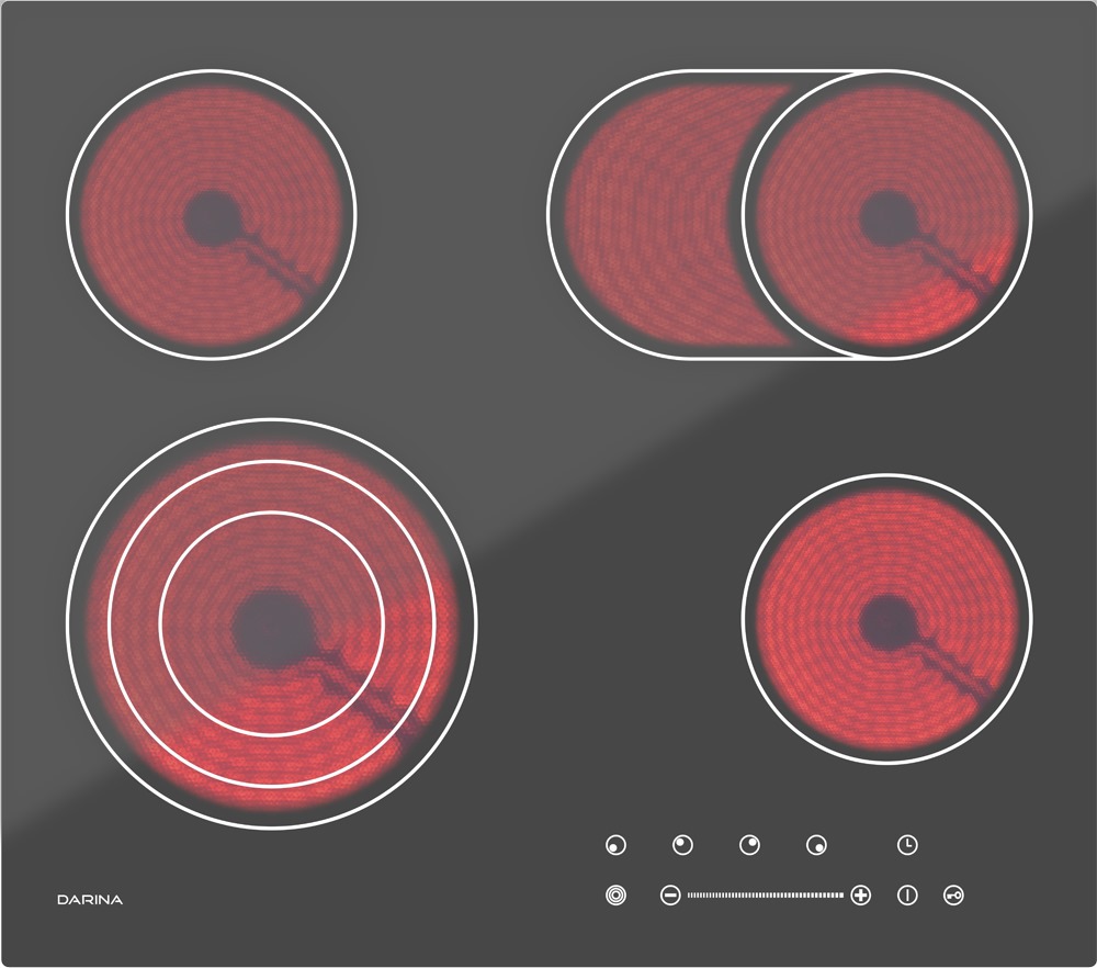Варочная поверхность Darina 4P E329 B, Черный детальное изображение - 1