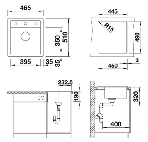 Кухонная мойка Blanco Dalago 45 517162  детальное изображение - 12