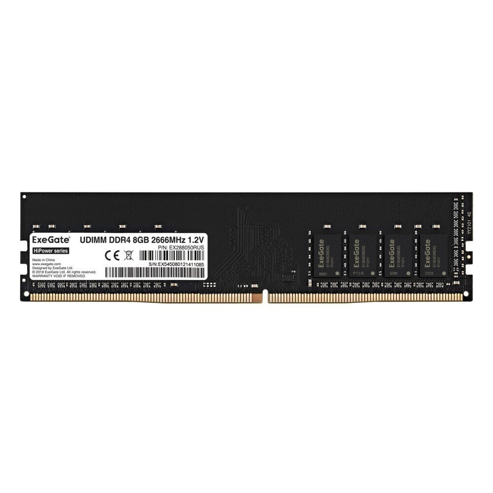 Оперативная память ExeGate HiPower DDR4 2666MHz, EX288050RUS, 8 Гб детальное изображение - 1