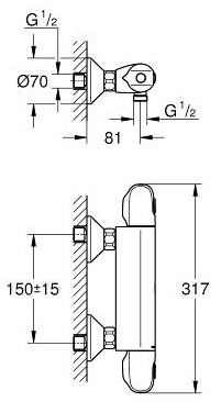 Смеситель Grohe Grohtherm 1000 34143003 детальное изображение - 2