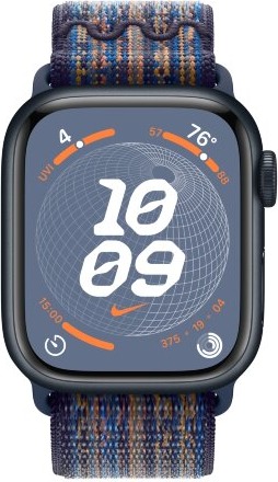 Умные часы Apple Watch Series 9 Midnight Aluminum Case GPS + Cellular with Nike Sport Band Game Royal/Orange, 41 mm, Королевский/Оранжевый детальное изображение - 2