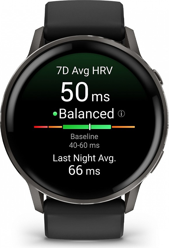 Смарт-часы Garmin Venu 4 45 мм, Темно-серый с черным ремешком детальное изображение - 8