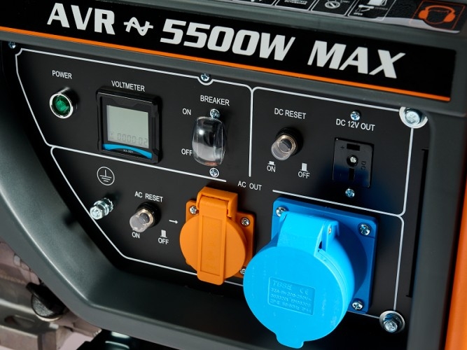 Генератор бензиновый VILLARTEC GG 6300EWC 2102650100, 5 кВт, Оранжевый детальное изображение - 3