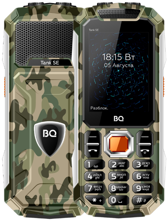 Мобильный телефон BQ 2432 Tank SE, 32 Мб, Зеленый, Dual mini-SIM детальное изображение - 1