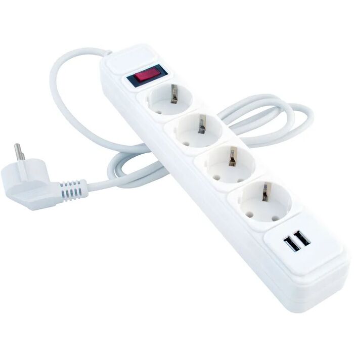 Сетевой фильтр СТАРТ SP 4x3 2USB ZVT, 3 м, Белый №1
