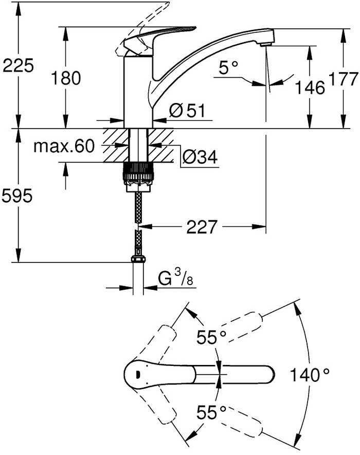 Смеситель Grohe Eurosmart 33281003 №7