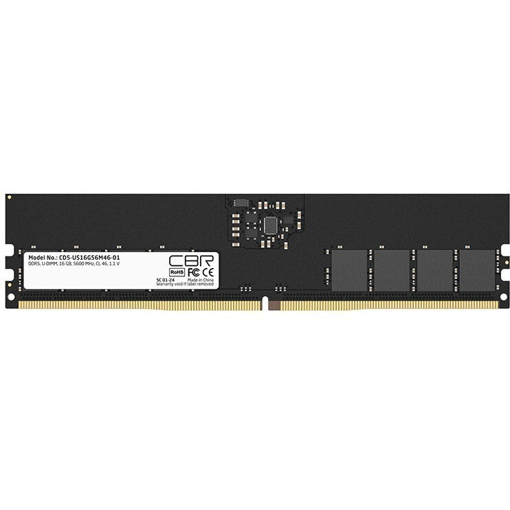 Оперативная память CBR DDR5 5600MHz, CD5-US16G56M46-01, 16 Гб детальное изображение - 1