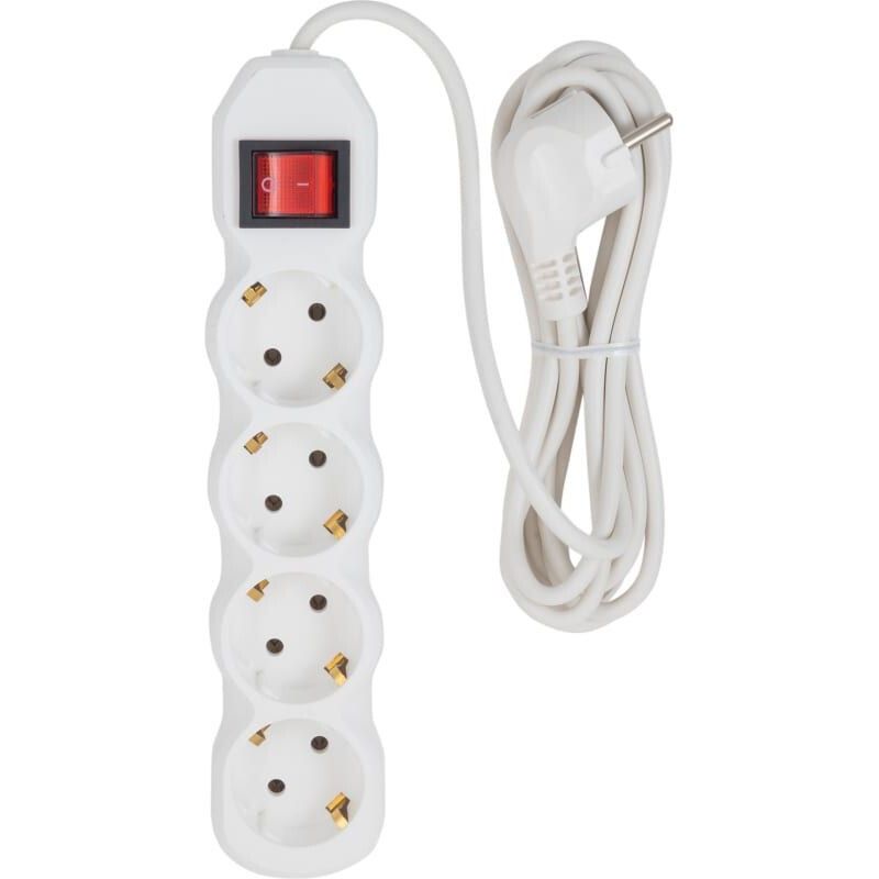 Сетевой удлинитель СТАРТ S 4x3-ZV, 3 м, Белый детальное изображение - 1