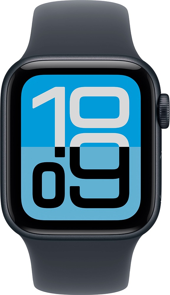 Умные часы Apple Watch SE 3 44 мм, GPS, Midnight Aluminium Case with Midnight Sport Band, Полуночный черный (M/L) детальное изображение - 2
