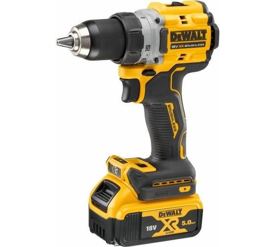 Аккумуляторная дрель-шуруповерт DeWALT DCD800P2T-QW, 18 В, 90 Нм, 5 А·ч детальное изображение - 2