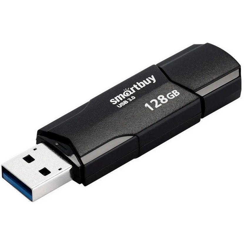 USB Flash накопитель SmartBuy  (SB128GBCLU-K3) 128 ГБ, черный детальное изображение - 1