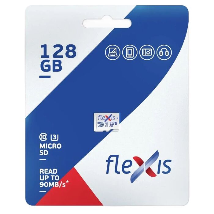Карта памяти Flexis MicroSD (FMSD128GU3), 128 Гб №1