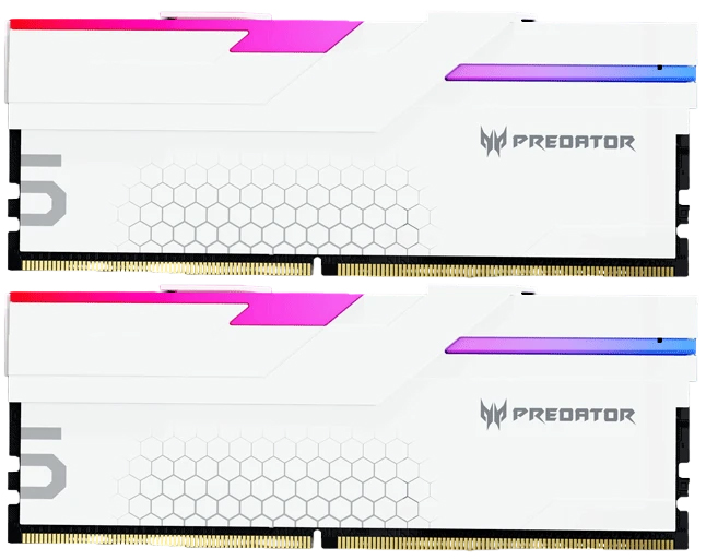 Оперативная память Acer Predator Hermes White RGB DDR5 6800MHz, BL.9BWWR.399, 2x16 Гб KIT, 32 Гб детальное изображение - 1
