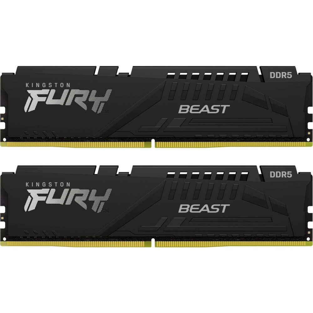 Оперативная память Kingston Fury Beast Black DDR5 5600MHz, KF556C40BBK2-32, 2x16 Гб KIT, 32 Гб детальное изображение - 1