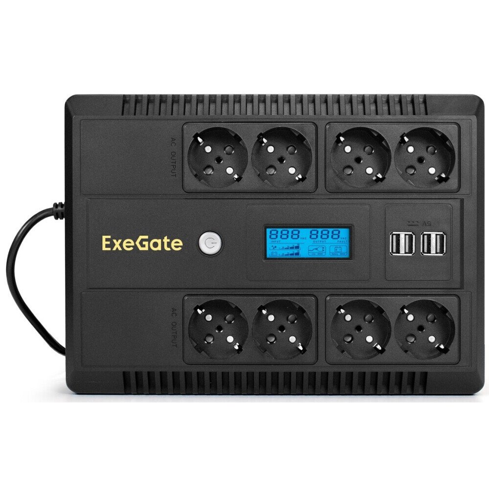 ИБП ExeGate NEO Smart LHB-850.LCD.AVR.8SH.CH.RJ.USB детальное изображение - 2