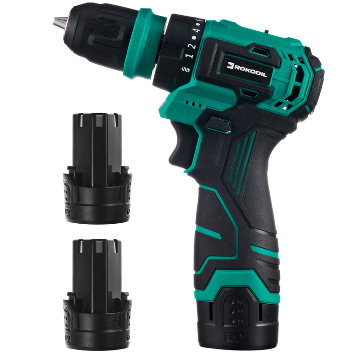Аккумуляторная дрель-шуруповерт Rokodil Twist 2 Air 1047298, 12 В, 36 Нм, 2 А·ч  №1