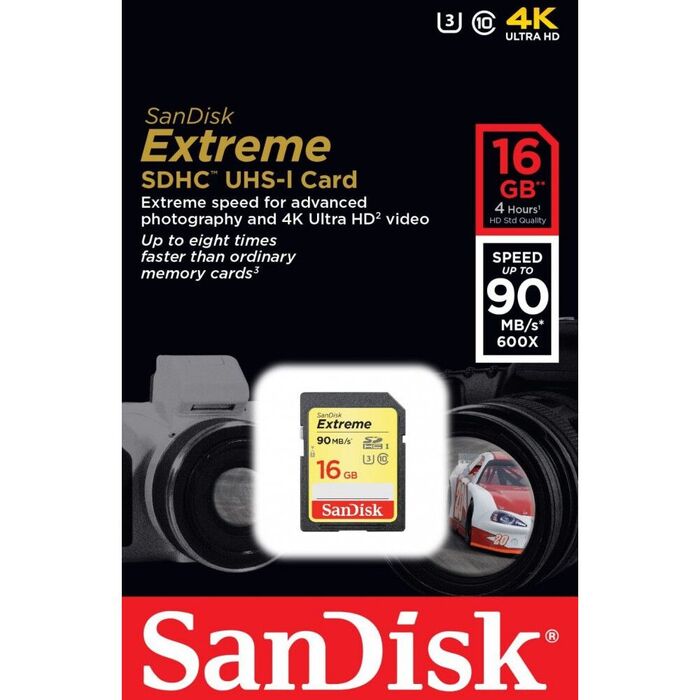 Карта памяти SanDisk Extreme SD (SDSDXNE-016G-GNCIN), 16 Гб №2